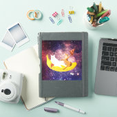 バナナに乗った猫銀河系 シール (iPadカバー)