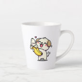 バナナに落ちる犬 カフェラテマグ (右)