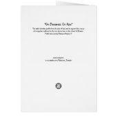 バナナに行け。類人猿に行く (裏面)