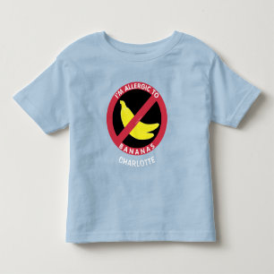 バナナのアレルギーのパーソナライズな子供にアレルギー トドラーTシャツ