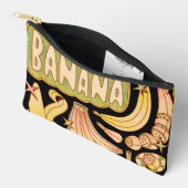バナナのイラストレーション アクセサリーポーチ (見開き)