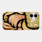 バナナのイラストレーション iPhone 16ケース (裏面横)