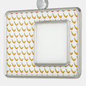 バナナのクリスマスオーナメント シルバープレートフレームオーナメント (左)