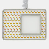 バナナのクリスマスオーナメント シルバープレートフレームオーナメント (正面)