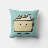 バナナのクリームパイの甘いデザートの皮の切れのカスタード クッション (正面)