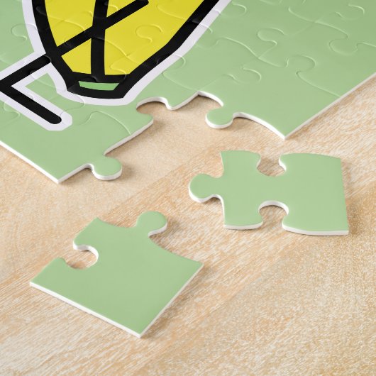 バナナのサンタの帽子の元気づけるクリスマスの休日 ジグソーパズル (側面)