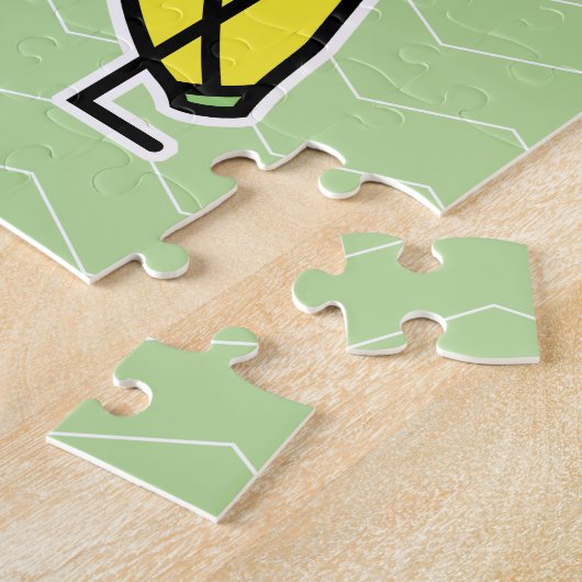 バナナのサンタの帽子の元気づけるクリスマスの休日 ジグソーパズル (側面)