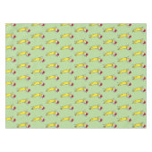 バナナのサンタの帽子の元気づけるクリスマスの休日 テーブルクロス (正面(横))