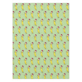 バナナのサンタの帽子の元気づけるクリスマスの休日 テーブルクロス (正面)