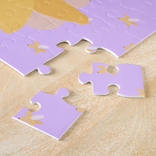 バナナのジグソーパズルを持つかわいいかわいい猿 ジグソーパズル (側面)