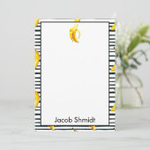 バナナのストライプなキャンプの文房具 サンキューカード (スタンド正面)