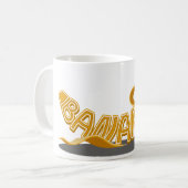 バナナのタイプエラーが付いているコーヒー・マグ コーヒーマグカップ (正面左)