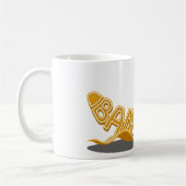 バナナのタイプエラーが付いているコーヒー・マグ コーヒーマグカップ (左)