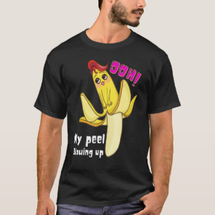 バナナのデザイン感じが私の皮の吹ように Tシャツ