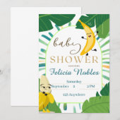 バナナのベビーシャワーの招待状 招待状 (正面/裏面)
