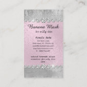 バナナのマスクのSkincareのクリーム色の手製のスパのレシピの油 名刺 (裏面)