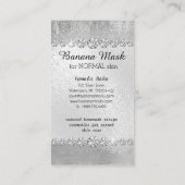 バナナのマスクのSkincareのクリーム色の手製のレシピのマッサージ 名刺 (裏面)