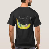 バナナのメンズダークシャツの喜びサルのピーリング Tシャツ (裏面)