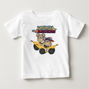 バナナのレーサーのTシャツおよびギフト ベビーTシャツ