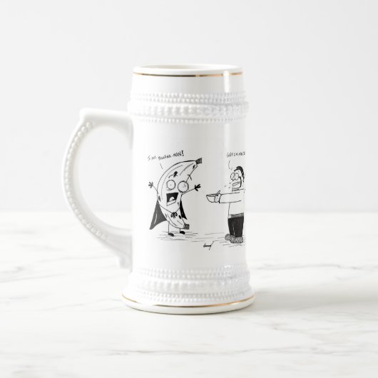バナナの人のおもしろいな漫画ステイン ビールジョッキ (左)