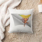 バナナの付いた猿 クッション (ブランケット)