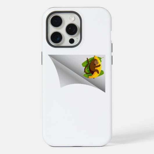 バナナの付いた猿 iPhoneケース (裏面)