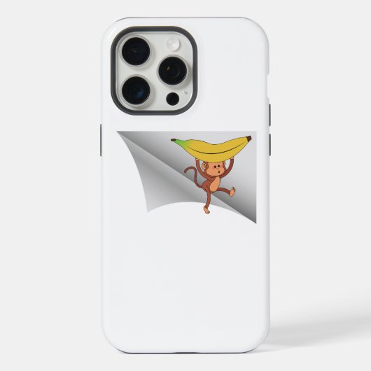 バナナの付いた猿 iPhoneケース (裏面)