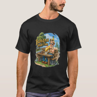 バナナの休憩時間 面白いシュールなユーモアアート Tシャツ