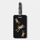 バナナの剣を持つカスタマイズソックス猿 ラゲッジタグ (裏面縦)