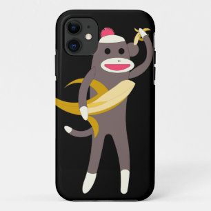 バナナの剣を持つソックス猿 iPhone 11 ケース