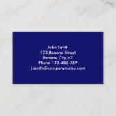 バナナの名刺のテンプレート 名刺 (裏面)