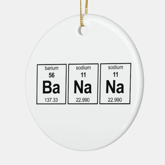 バナナの周期表 セラミックオーナメント (左)