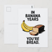 バナナの年のあなたはパンが面白い誕生日 ポストカード (正面/裏面)