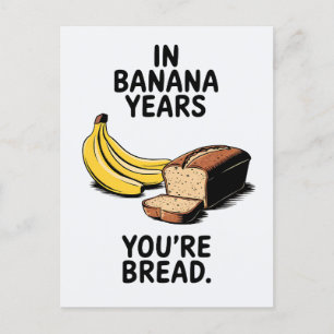 バナナの年齢ではあなたはパンみたいに面白い誕生日 ポストカード