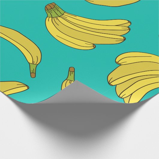 バナナの手で継ぎ目の無い文様を描く。イラストをスケッチ ラッピングペーパー (角)