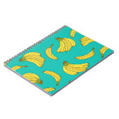バナナの手描きのシームレスなパターン。幻想を描く ノートブック (左側)