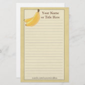 バナナの文房具 便箋 (正面/裏面)