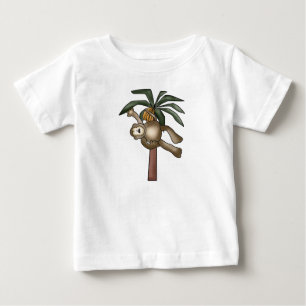 バナナの木の猿 ベビーTシャツ