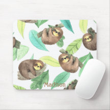 バナナの枝に愛らしいナマケモノの動物名