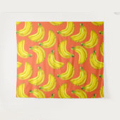 バナナの水色 タペストリー (正面(横))