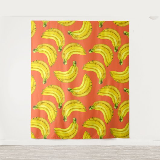 バナナの水色 タペストリー (正面)