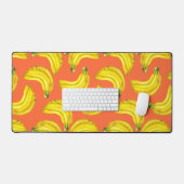 バナナの水色 デスクマット (キーボード&マウス)