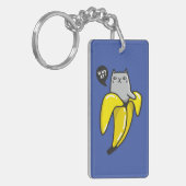 バナナの猫 キーホルダー (正面左)