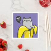 バナナの猫 スタンダードカクテルナプキン (インサイチュ)