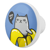 バナナの猫 セラミックノブ (右)