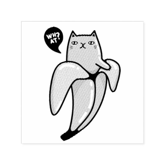バナナの猫 セルフインキングスタンプ (デザイン)