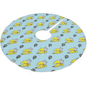 バナナの猫 ブラッシュドポリエステルツリースカート (アングル)