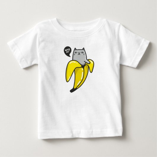 バナナの猫 ベビーTシャツ (正面)