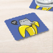 バナナの猫 ペーパーコースター (アングル)