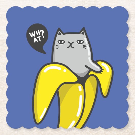 バナナの猫 ペーパーコースター (正面)